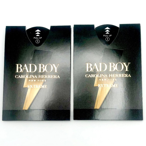 ❤️ 4 for $25 Carolina Herrera Bad Boy EXTREME Travel New on Card - Picture 1 of 2